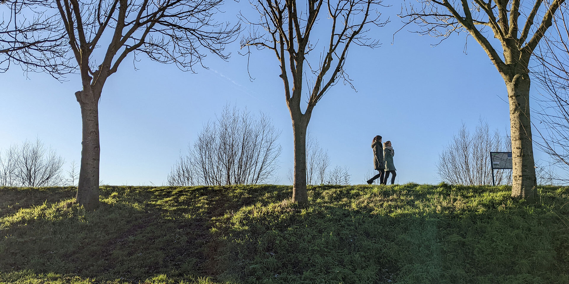 wandelaars wandelen wandelroutes dames dijk midden-delfland december winter 2021