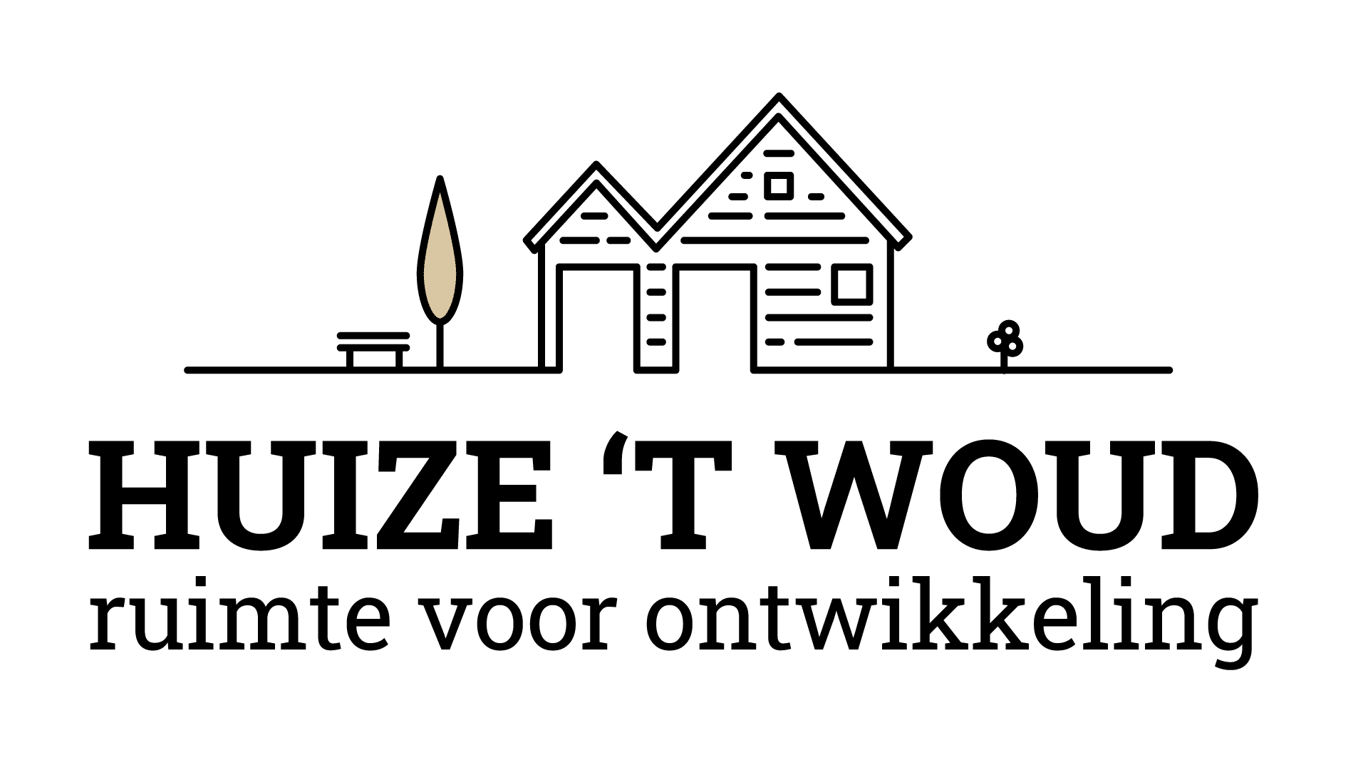 logo van Huize 'T Woud, vergaderlocatie in 't Woudt Schipluiden naast het kleinste dorp in Midden-Delfland