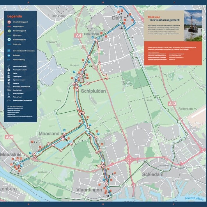 Routekaart Delflandse Trekvaarten